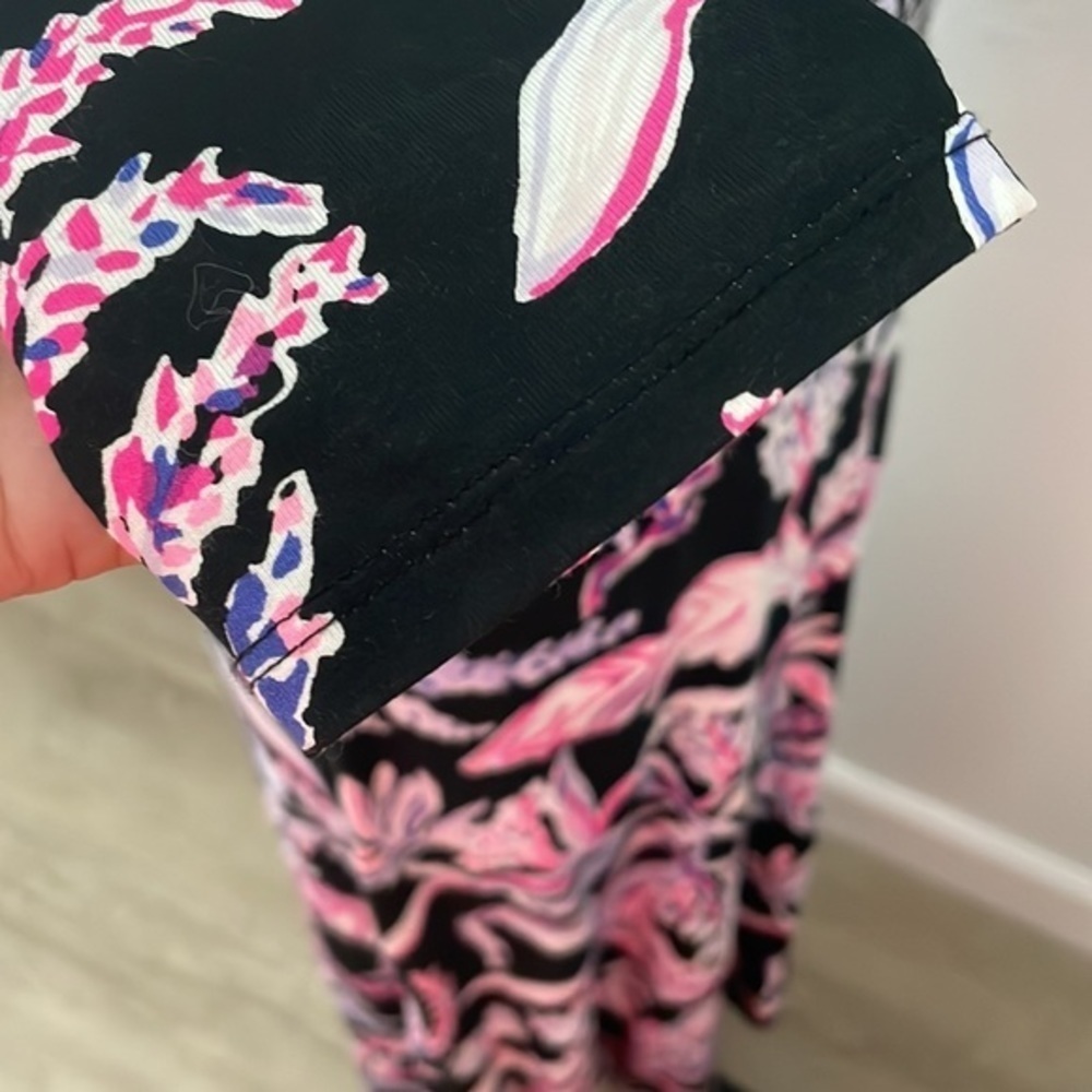 $218 Lilly Pulitzer Fleuris Midi Dress In Onyx 0014 - Picture 8 of 12